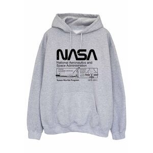 NASA Mens Space Shuttle Hoodie / Sports Gray